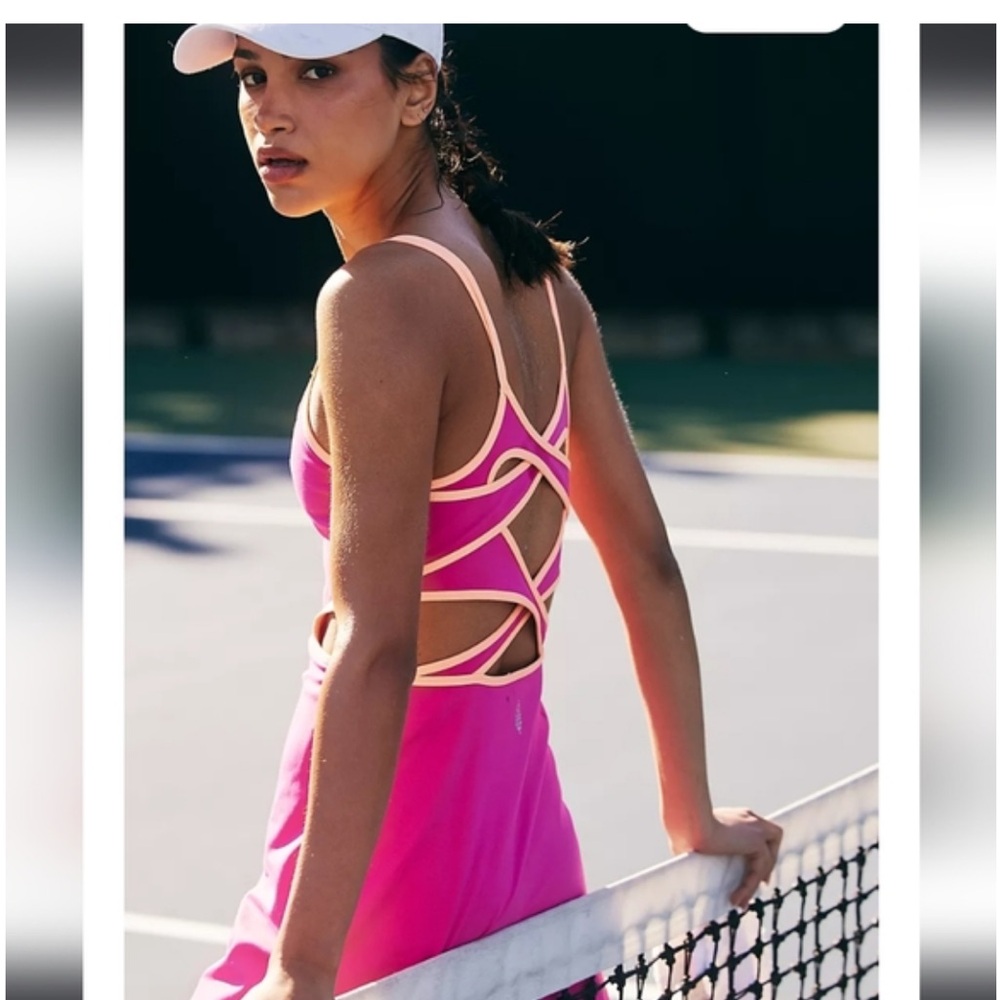 Pink Strappy Athletic Dress